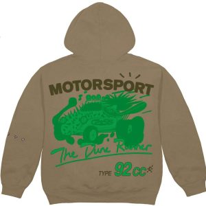 Travis Scott Cactus Jack Motor Sport Hoodie Dark Sand (1) | Fragment Clothing Streetwear