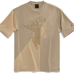 Travis Scott Cactus Jack x Jordan T shirt KhakiDesert (1) | Fragment Clothing Streetwear