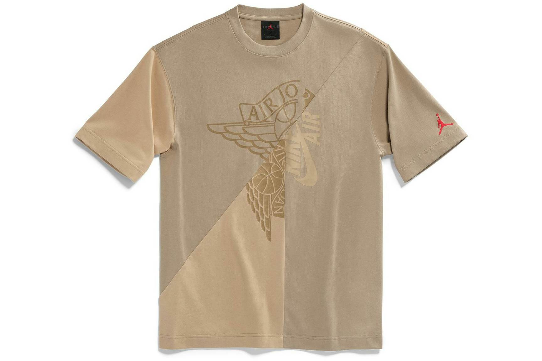 Travis Scott Cactus Jack x Jordan T-shirt KhakiDesert (1) Travis Scott Cactus Jack x Jordan T shirt KhakiDesert (1) | Fragment Clothing Streetwear
