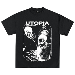 Travis Scott Utopia Graphic T shirt Black (1) | Fragment Clothing Streetwear