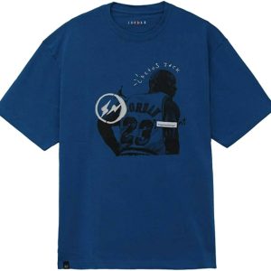 Travis Scott x Jordan x Fragment T-shirt Black/Blue | Fragment Clothing Streetwear - View 2