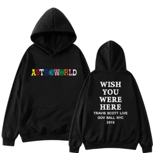 Travis Scott “Wish You Were Here” Live Hoodie Black