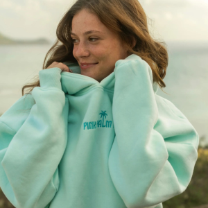 Pink Palm Pullover Classic Hoodie – Oversized Cozy Streetwear | Fragment Clothing Streetwear - View 2
