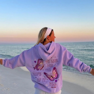 Pink Palm Oversized Hoodie