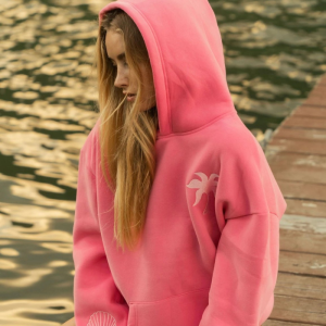 Hawaii Hibiscus Oversized Hoodie – Sonic Pink | Fragment Clothing - View 2