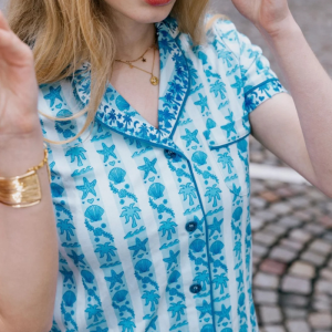 Pink Palm Pajama Set – Seabreeze | Fragment Clothing Streetwear - View 2