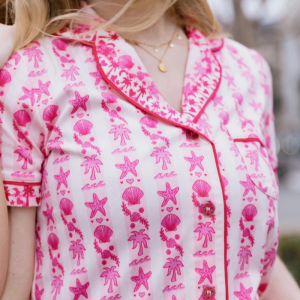 Pink Palm Puff Pajama Set – Blush Bay | Fragment Clothing Streetwear - View 2