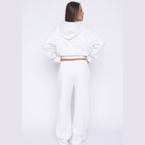 Verano Sixteen Lilia Wide Leg Track Suit Grey Marle | Fragment Clothing - View 2