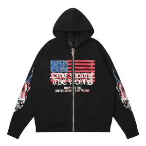 Vlone Flag Zip Up Hoodie