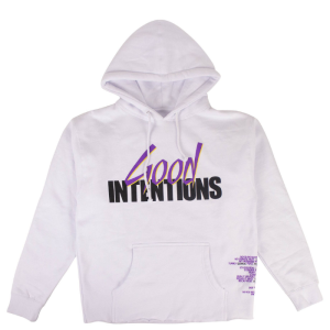 Vlone x Nav Doves Good Intentions Hooded Sweatshirt 'White' | Fragment Clothing Streetwear - View 2