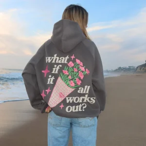 What If Oversized Lux Hoodie in Dark Gray (1) | Fragment Clothing Streetwear