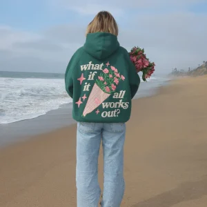 What If Oversized Lux Hoodie in Green (1) | Fragment Clothing Streetwear