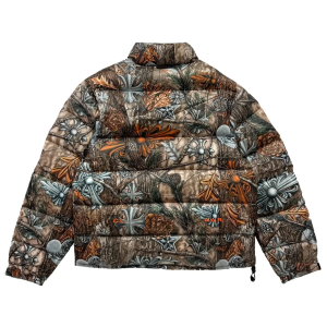 Chrome Hearts x Nike x NOCTA Leather Cross Patch Multi Logo Puffer Jacket Camo | Fragment Clothing Streetwear