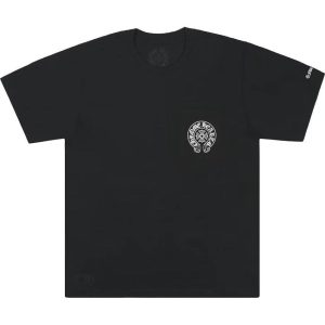 Chrome Hearts Horseshoe Logo Pocket T-Shirt Black | Fragment Clothing - View 2