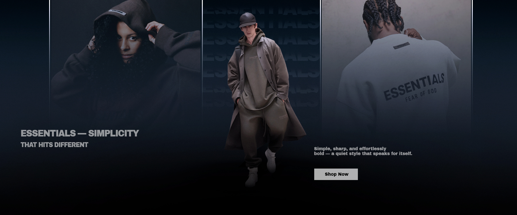 dekstop baner essential | Fragment Clothing