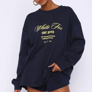 white fox closer to you long sleeve tee navy blue yellow 03 1024x1024@2x.progressive | Fragment Clothing