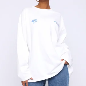 Little Bit Loud Oversized Long Sleeve Tee White | Fragment Clothing - View 3