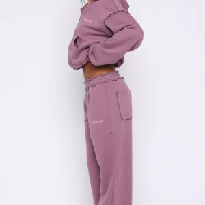 On My Own Terms Wide Leg Sweatpants Dusty Plum | Fragment Clothing - View 2