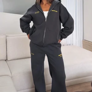 white fox proving myself wrong zip front hoodie charcoal proving myself wrong wide leg sweatpants charcoal 26.3.26 02 1024x1024@2x.progressive | Fragment Clothing Streetwear