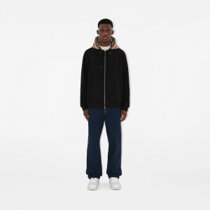 Relaxed Fit Check Hood Cotton Zip Hoodie | Fragment Clothing - View 2