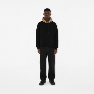 Relaxed Fit Check Hood Cotton Hoodie | Fragment Clothing - View 2