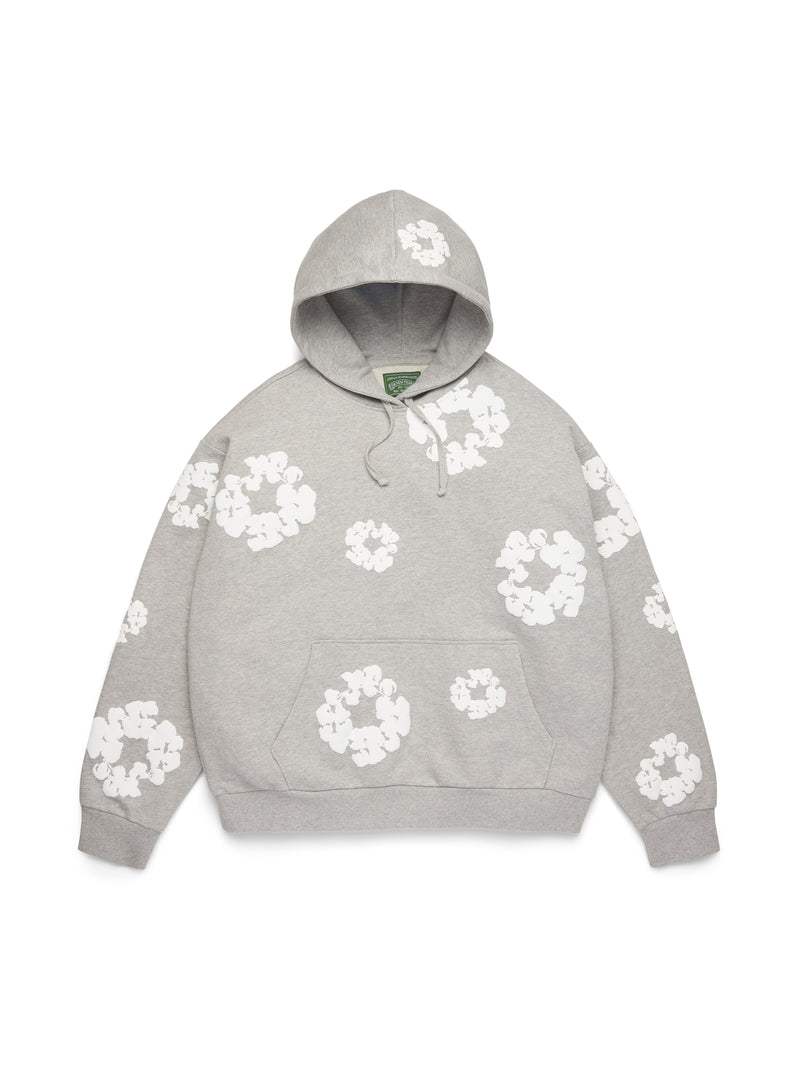 AOCottonWreathHoodie-Grey-Front Cotton Wreath Hoodie Grey | Fragment Clothing
