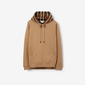 Relaxed Fit Check Trim Cotton Blend Hoodie | Fragment Clothing