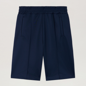 Blue Curved Logo Track Shorts | Fragment Clothing