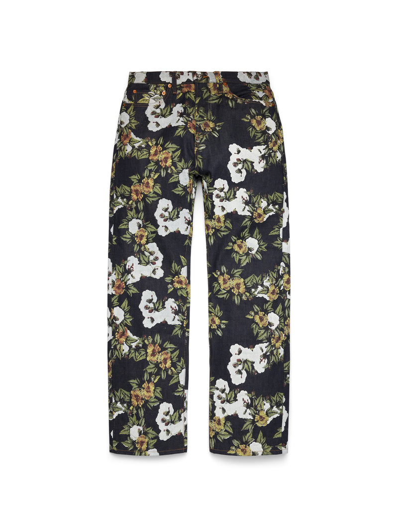 BaggyFloralDenimPant-Selvedge-Front Baggy Floral Denim Pant Selvedge | Fragment Clothing