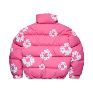 Cotton Wreath Puffer Jacket Pink | Fragment Clothing - View 2