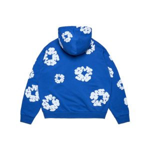 Cotton Wreath Zip Hoodie Blue | Fragment Clothing - View 2