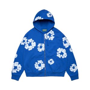 Cotton Wreath Zip Hoodie Blue | Fragment Clothing