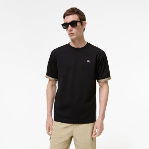 Check Trim Cotton T-shirt | Fragment Clothing - View 2