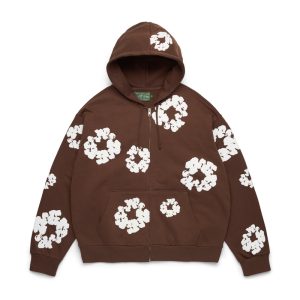 Cotton Wreath Zip Hoodie Dark Brown | Fragment Clothing