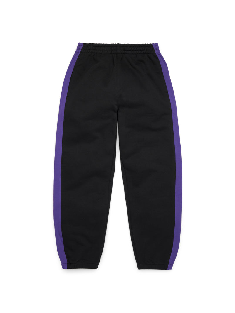 DTStripedSweatpant-Black-Front DT Stripe Open Hem Sweatpant Black | Fragment Clothing