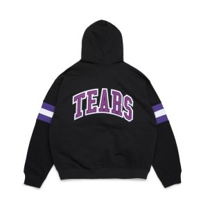 DT Stripe Zip Hoodie Black | Fragment Clothing - View 2