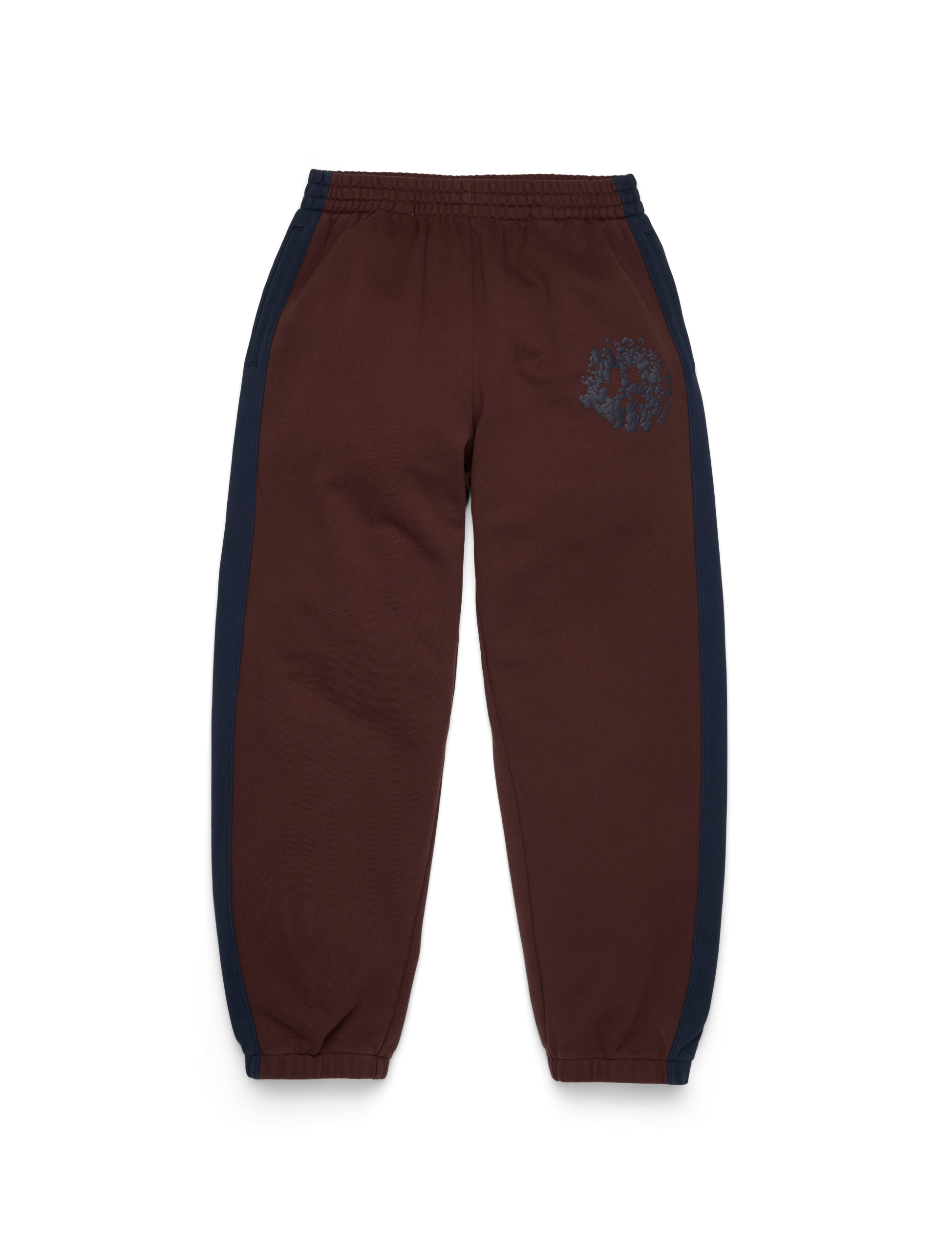 DenimUPaneledSweatpant-Brown-Front Denim U Paneled Sweatpant Brown | Fragment Clothing