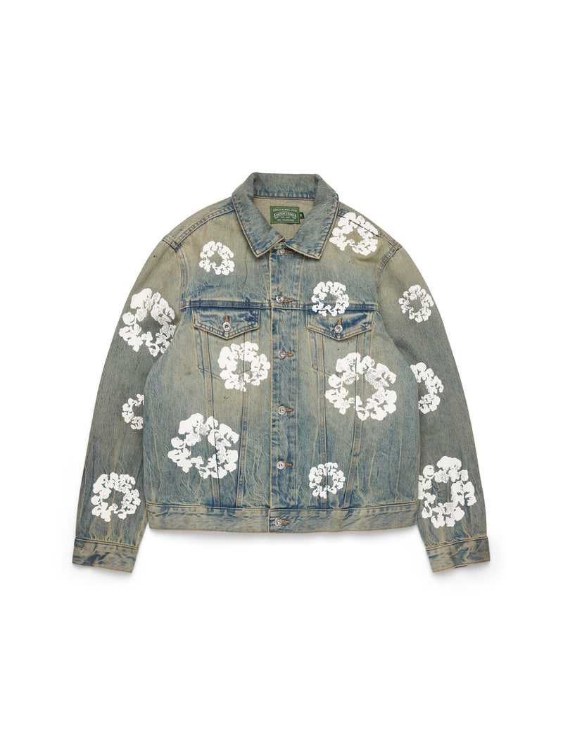 DirtyWashCWDenimJacket-Front Cotton Wreath Denim Jacket Dirty Wash | Fragment Clothing