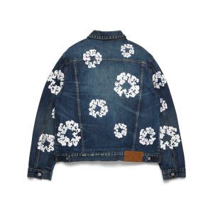 Cotton Wreath Denim Jacket Dark Wash | Fragment Clothing - View 2