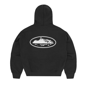 Island Puff Print ZIP Hoodie [black] | Fragment Clothing - View 2