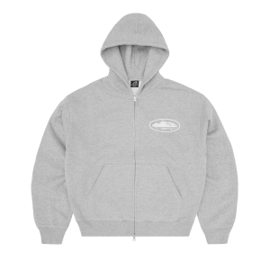 Island Puff Print ZIP Hoodie [heather Grey] | Fragment Clothing