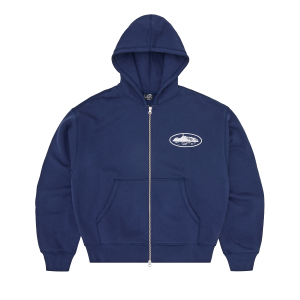 Island Puff Print ZIP Hoodie [navy] | Fragment Clothing