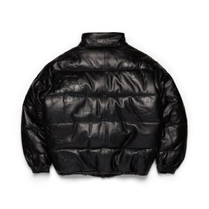 Embossed Leather Wreath Puffer Black | Fragment Clothing - View 2