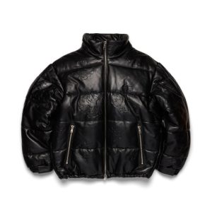 Embossed Leather Wreath Puffer Black | Fragment Clothing