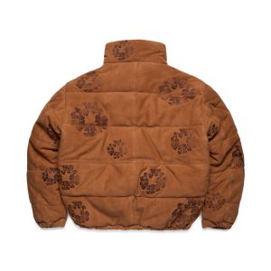 Embossed Leather Wreath Puffer Brown | Fragment Clothing - View 2