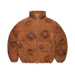 Embossed Leather Wreath Puffer Brown | Fragment Clothing