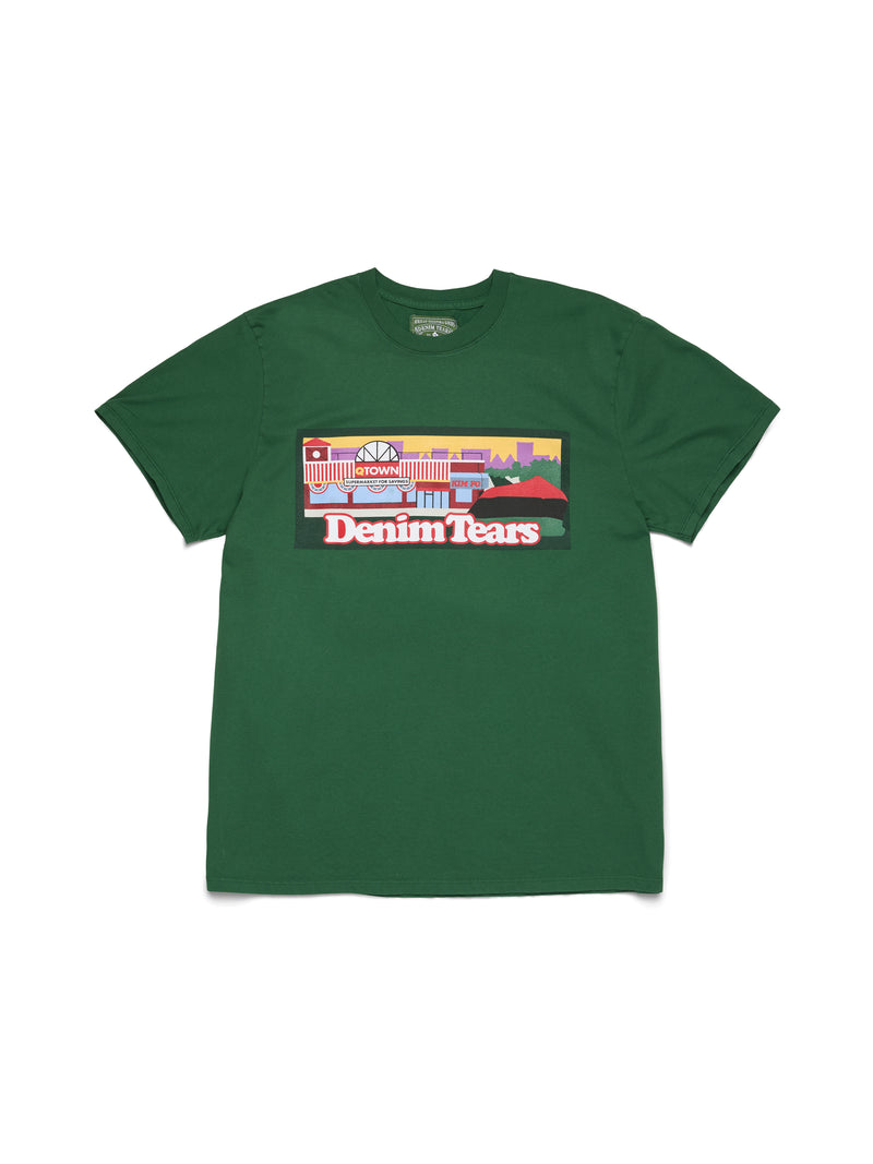 LLTearsSSTee-Green-Front Liberty Rock Skyline Tee Green | Fragment Clothing