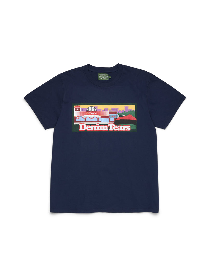 LLTearsSSTee-Navy-Front Liberty Rock Skyline Tee Navy | Fragment Clothing