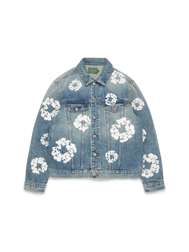 LightWashCWDenimJacket-Front Cotton Wreath Denim Jacket Light Wash | Fragment Clothing
