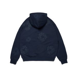 Mono Cotton Wreath Hoodie Navy | Fragment Clothing - View 2